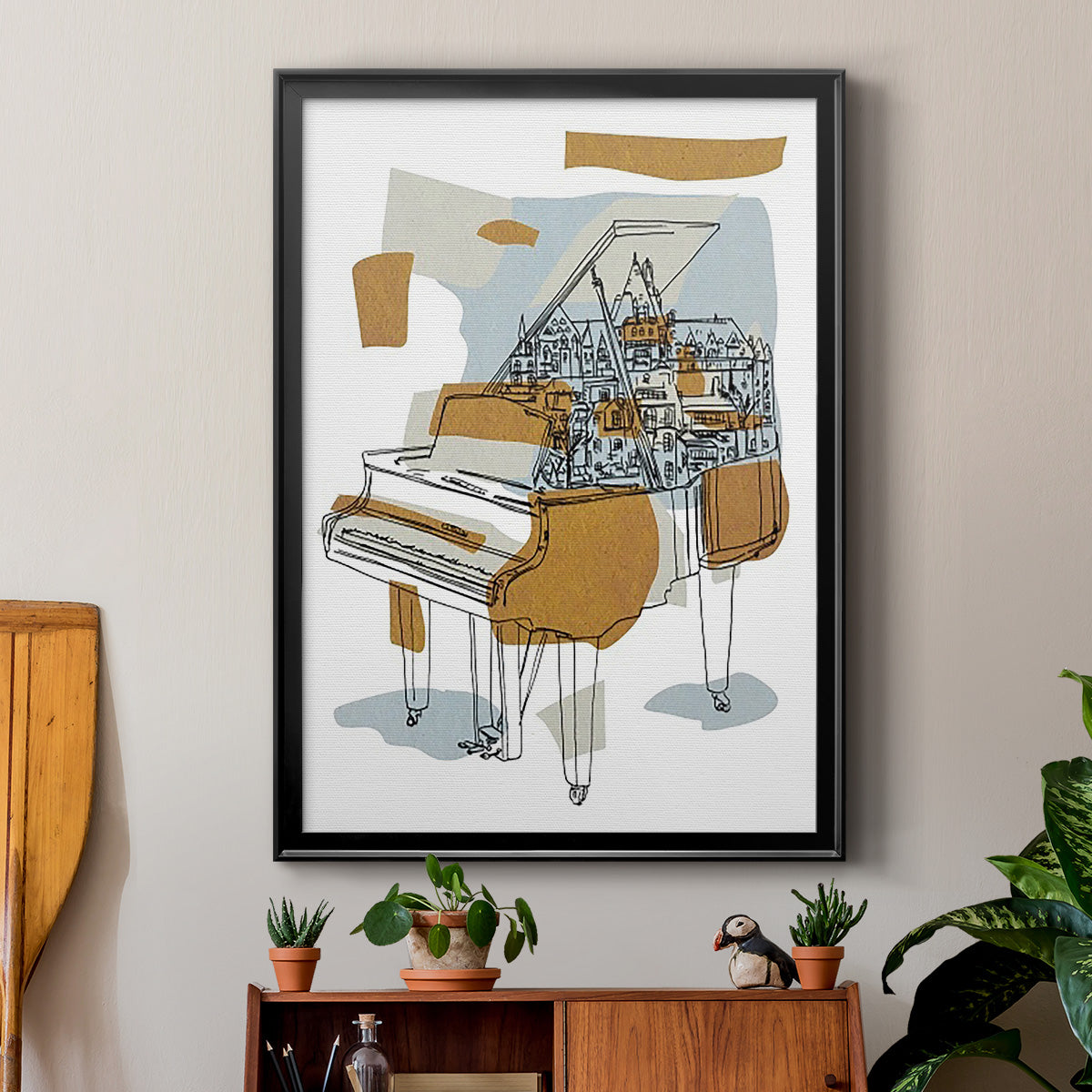 Rehearsal I - Modern Framed Canvas Print