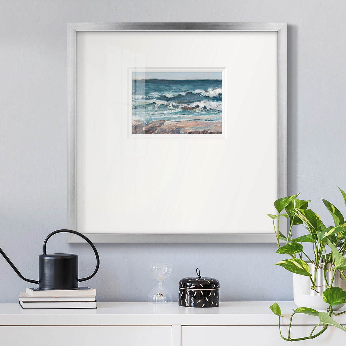 Ocean Breakers II Premium Framed Print Double Matboard