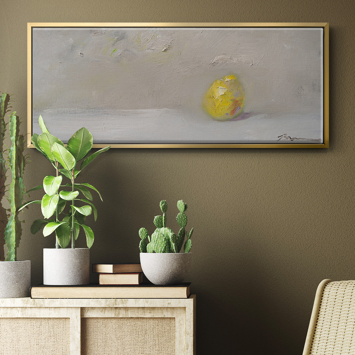 Lemon-Lime - Floater Framed Canvas Print