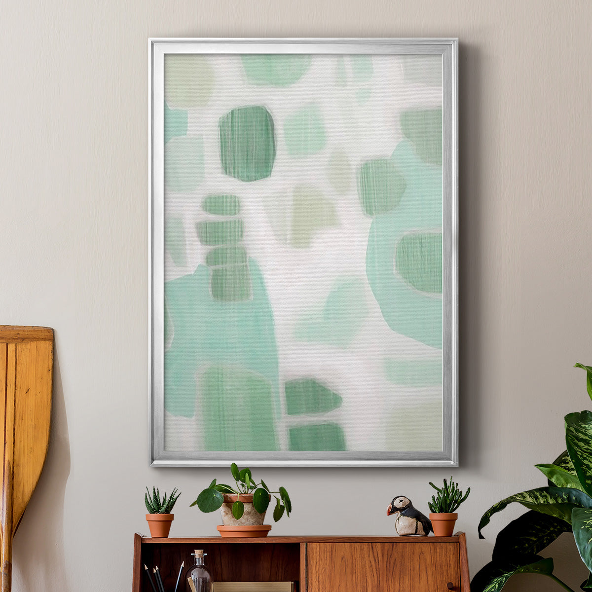 River Shapes I - Modern Framed Canvas Print