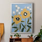 Woodblock Floral II - Modern Framed Canvas Print