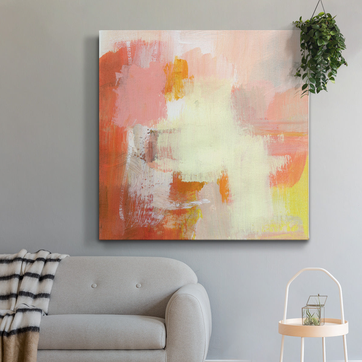 Yellow and Blush III - Canvas Art Print