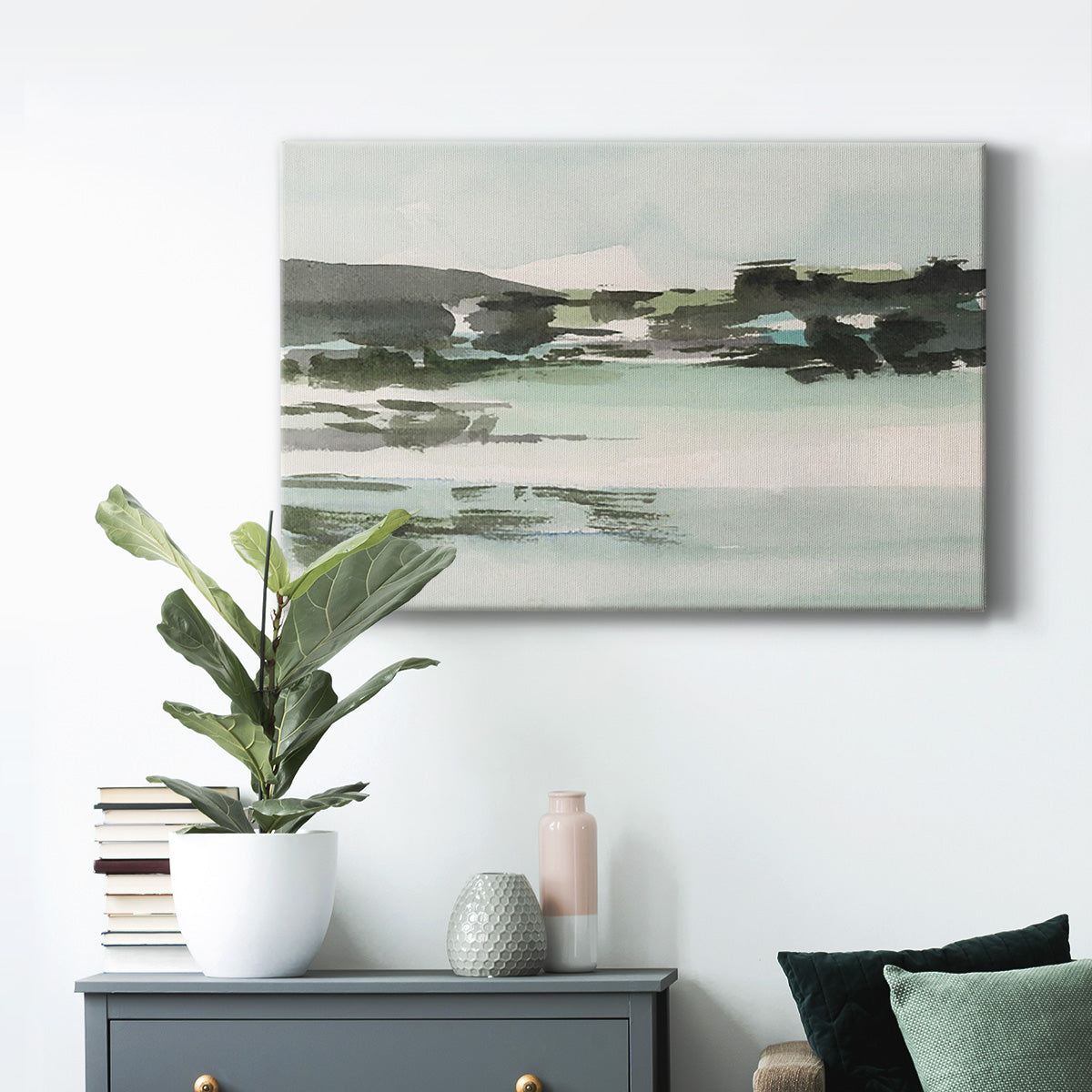 Turquoise Marsh II Premium Gallery Wrapped Canvas - Ready to Hang