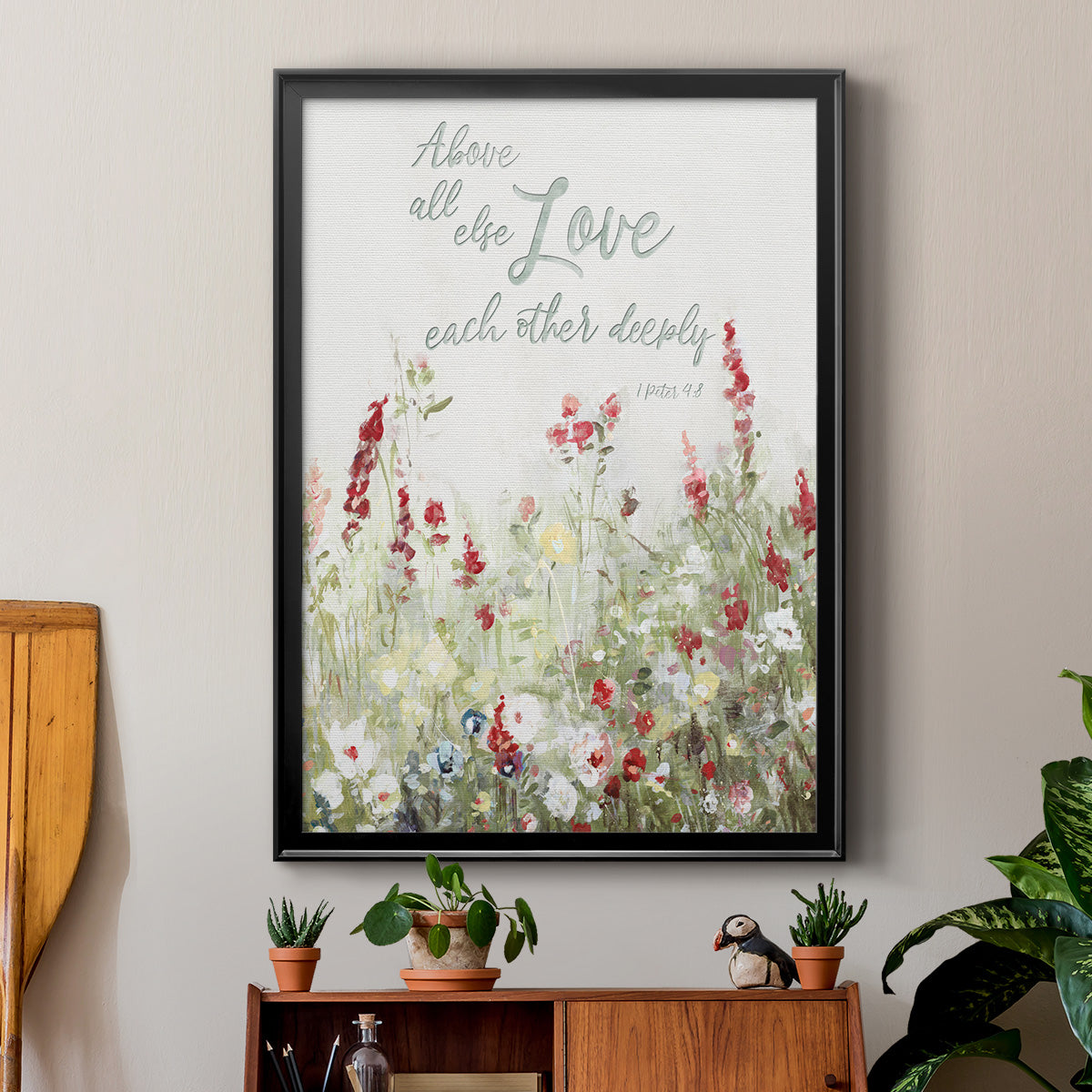 Love Meadow - Modern Framed Canvas Print