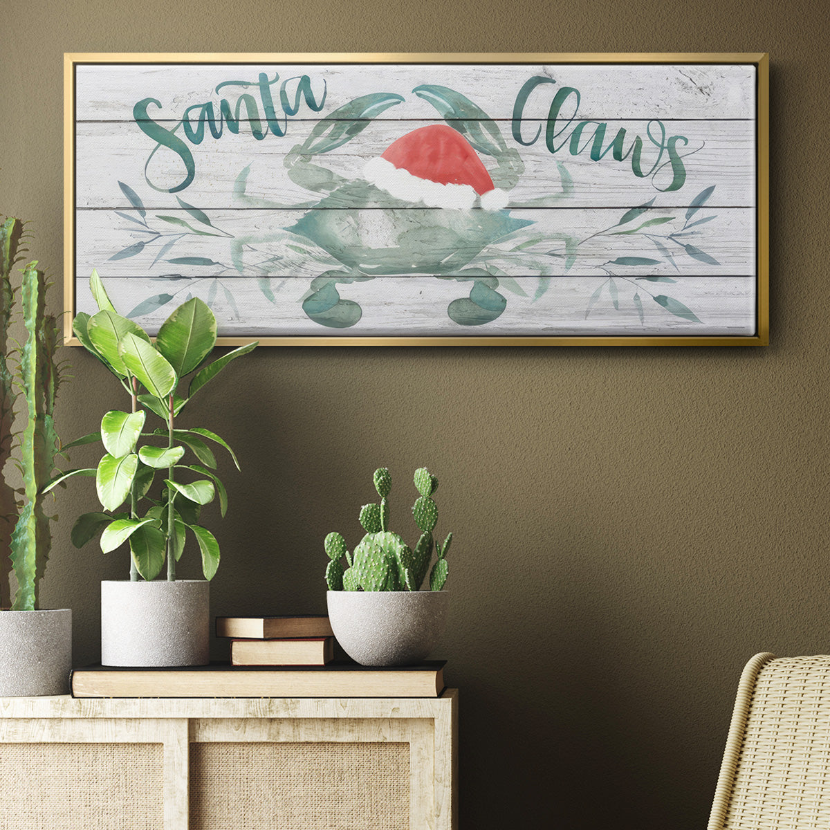 Tis the Seasun Collection D - Floater Framed Canvas Print