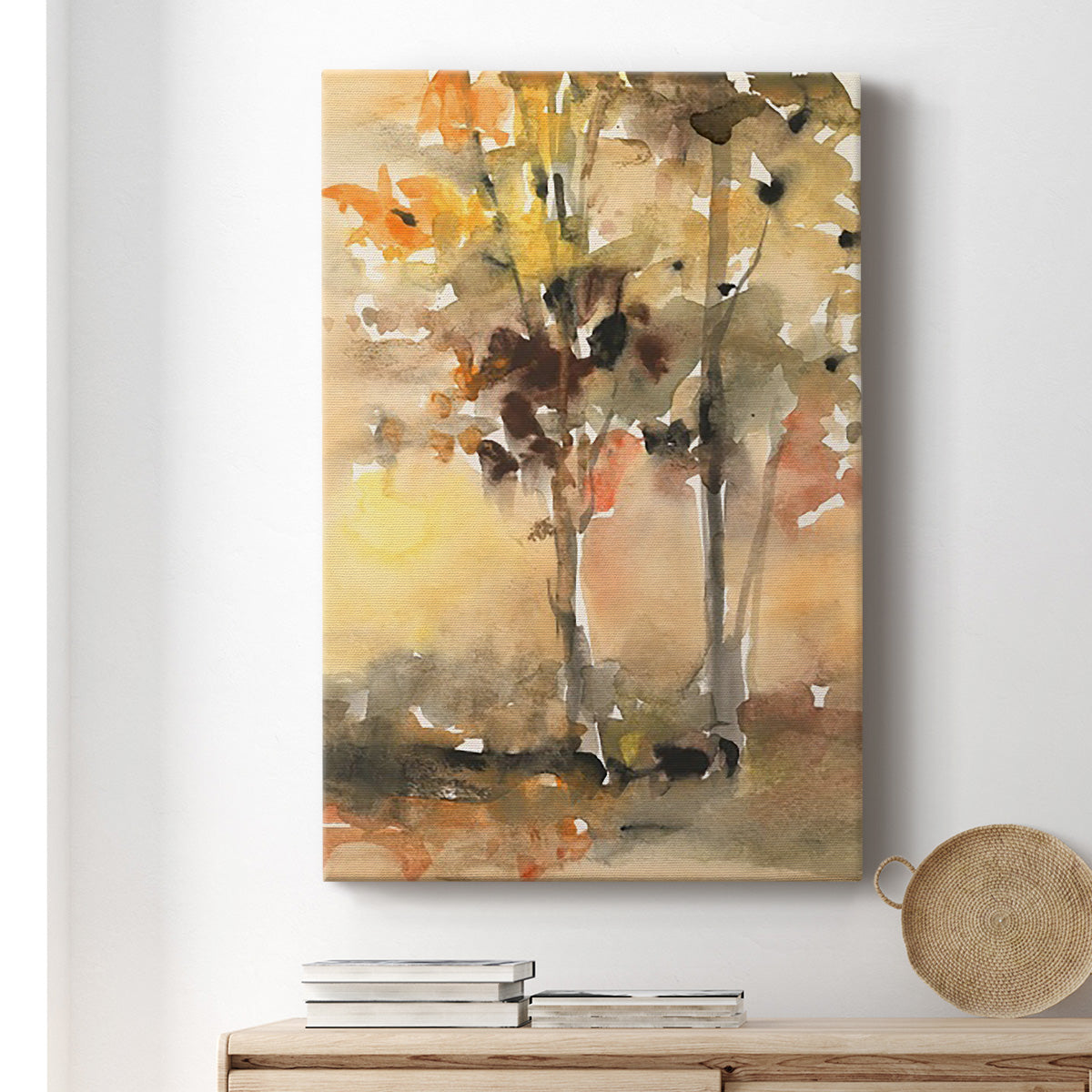 Fall Foliage Watercolor II Premium Gallery Wrapped Canvas - Ready to Hang