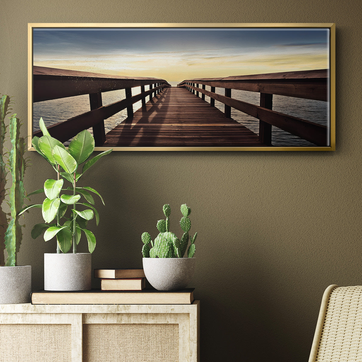 Naples Cove - Floater Framed Canvas Print