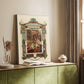 Canvas art print of a lively composition with figures gathered around a table styled in a home decor setting.