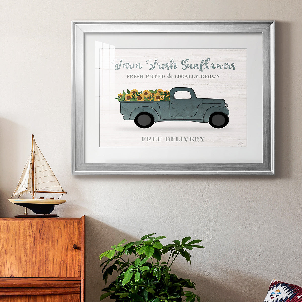 Farmers Market Truck Premium Framed Print - Ready to Hang