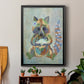 Fantastic Florals Raccoon - Modern Framed Canvas Print