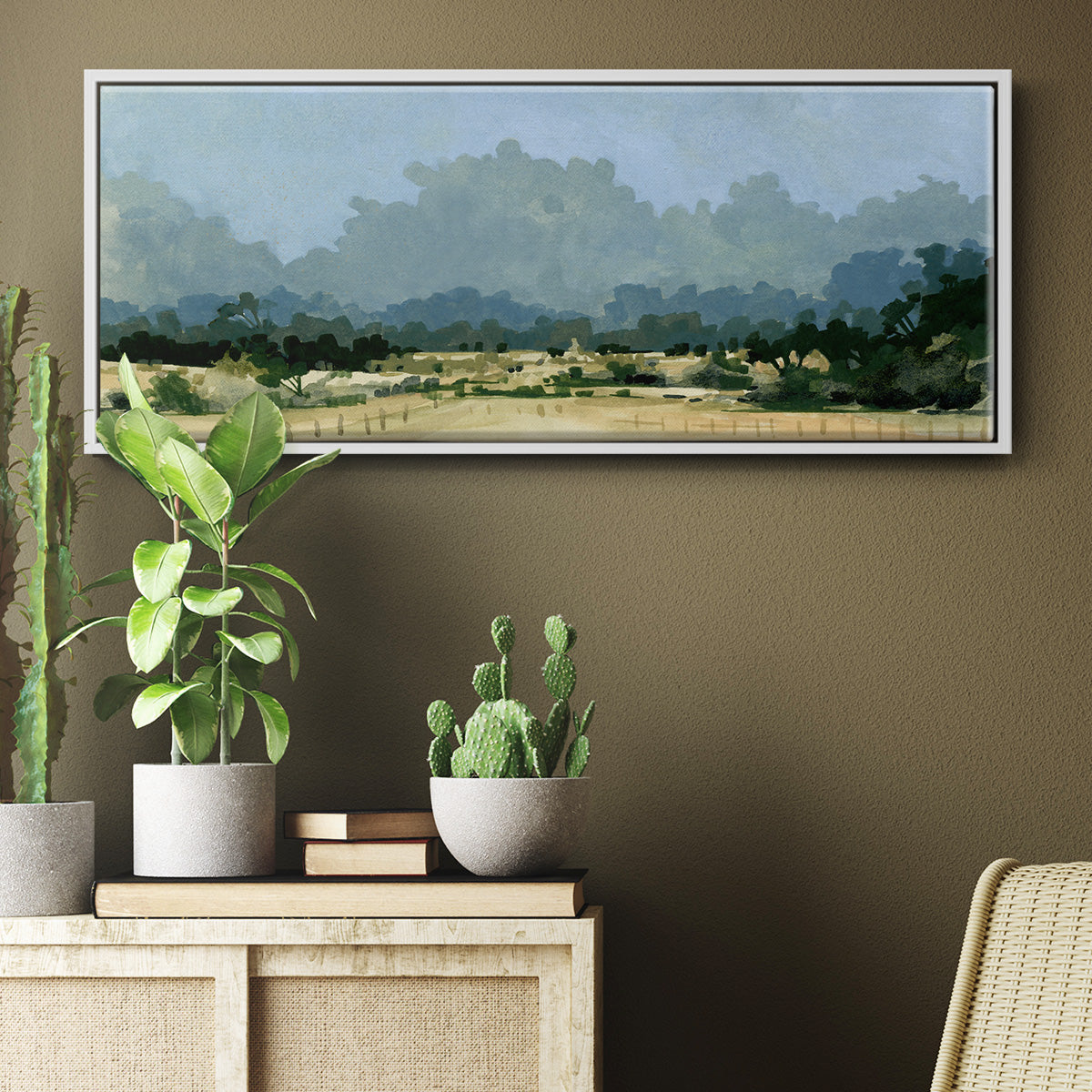 Wild Farmland I - Floater Framed Canvas Print