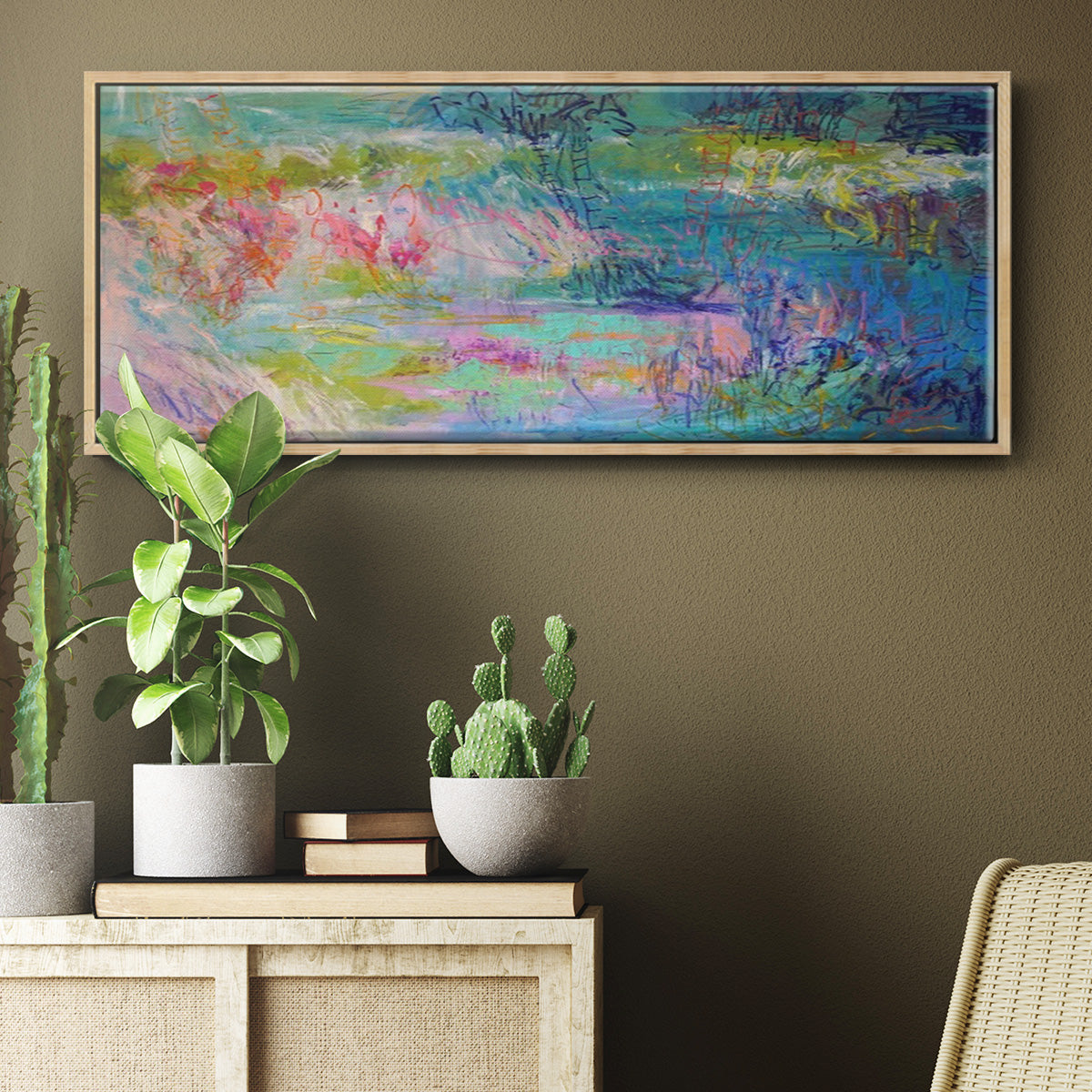 Floating on a Dream - Floater Framed Canvas Print