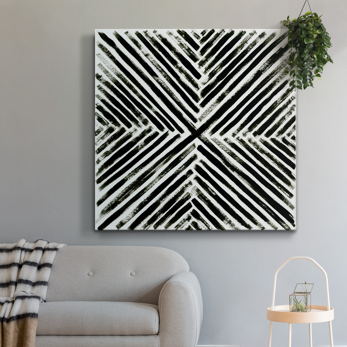 Concentric Ink I - Canvas Art Print