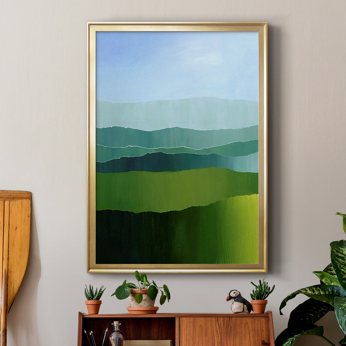 Blue Ridge Fade I - Modern Framed Canvas Print