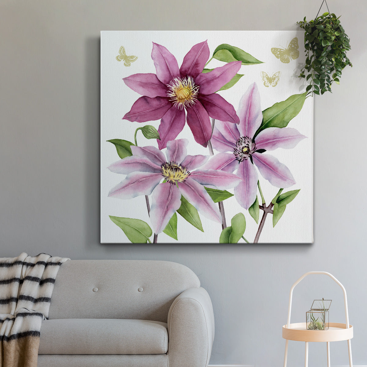 Clematis Climb I - Canvas Art Print