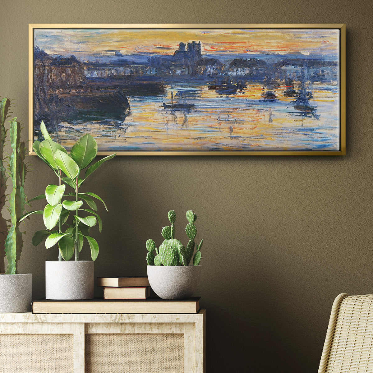 The Port of Dieppe, Evening, 1882 - Floater Framed Canvas Print