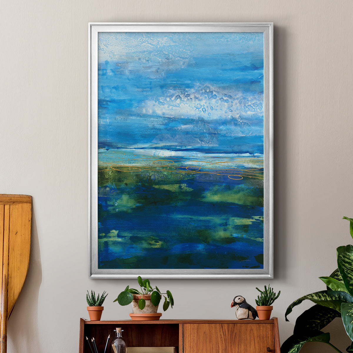 Island Groove - Modern Framed Canvas Print