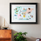 Animal Map - Modern Framed Art Print