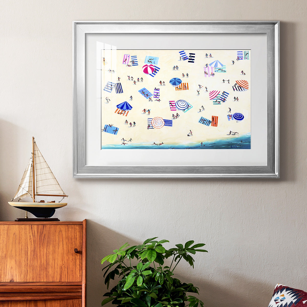 Colorful Beach Premium Framed Print - Ready to Hang