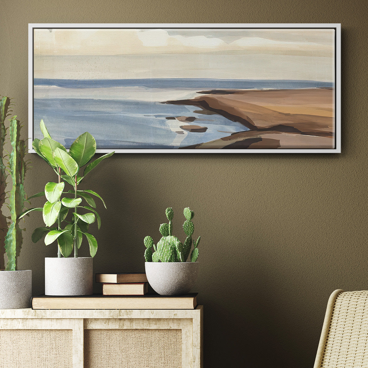 Shore Days II - Floater Framed Canvas Print