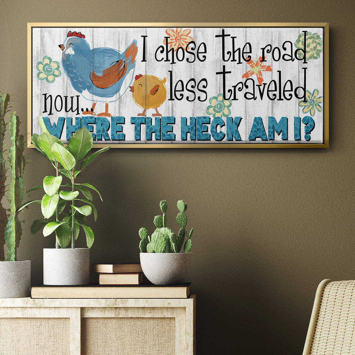 The Road Less - Floater Framed Canvas Print