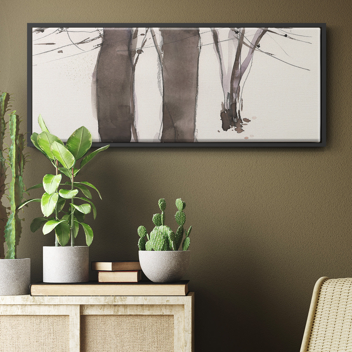 Under the Winter Tree II - Floater Framed Canvas Print
