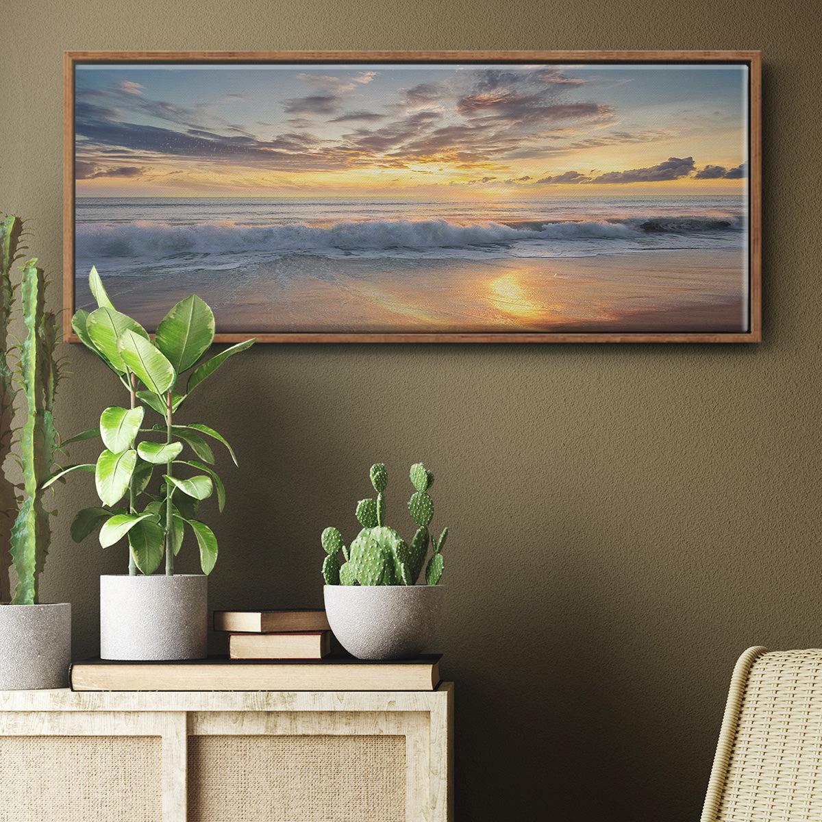 Azio Island - Floater Framed Canvas Print