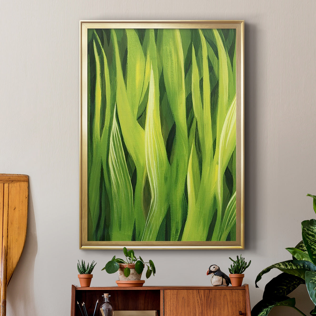 Blades of Grass I - Modern Framed Canvas Print