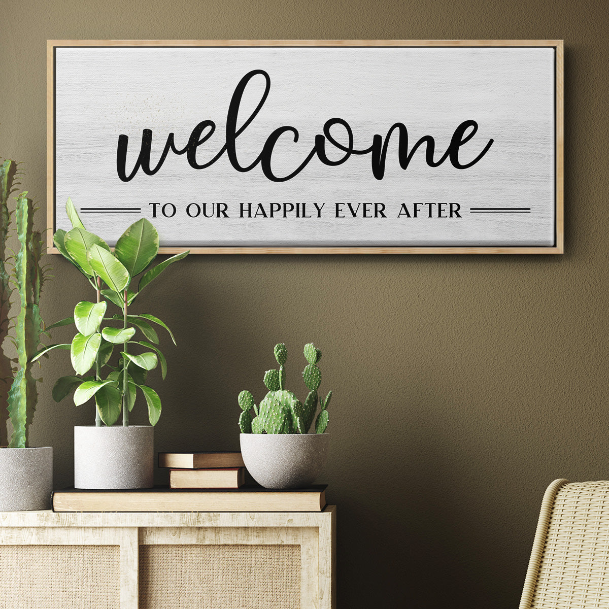 Welcome Ever After - Floater Framed Canvas Print