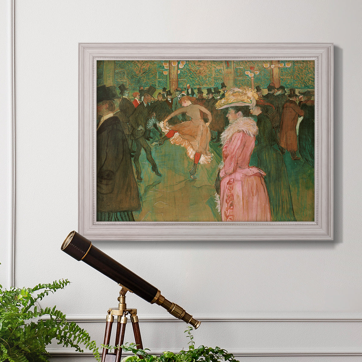 At the Moulin Rouge, The Dance - Ornate Framed Canvas Print