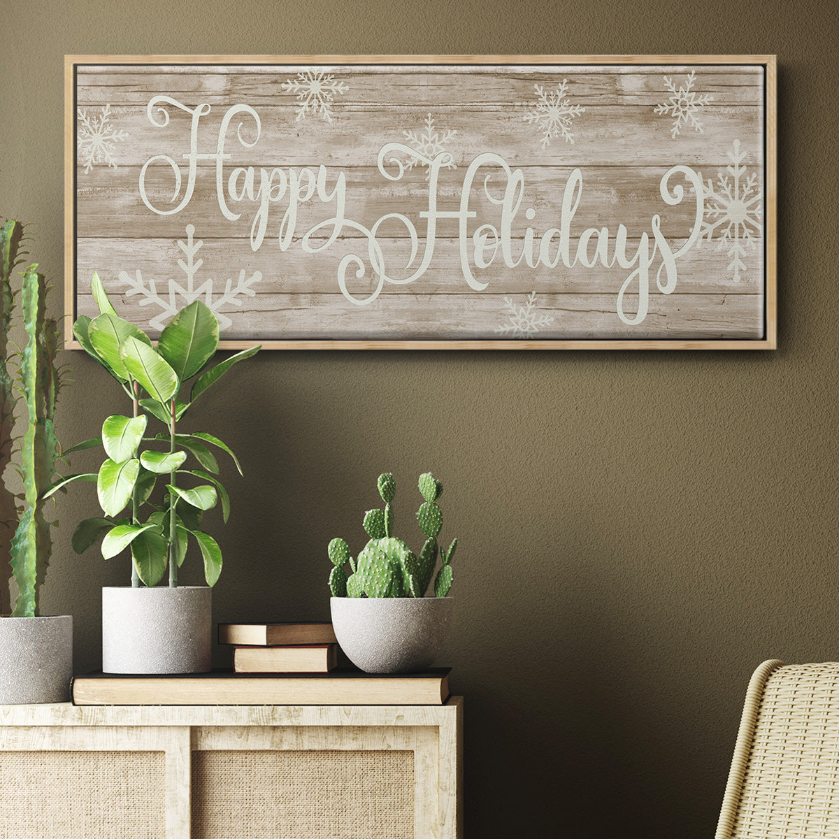 Happy Holidays - Floater Framed Canvas Print