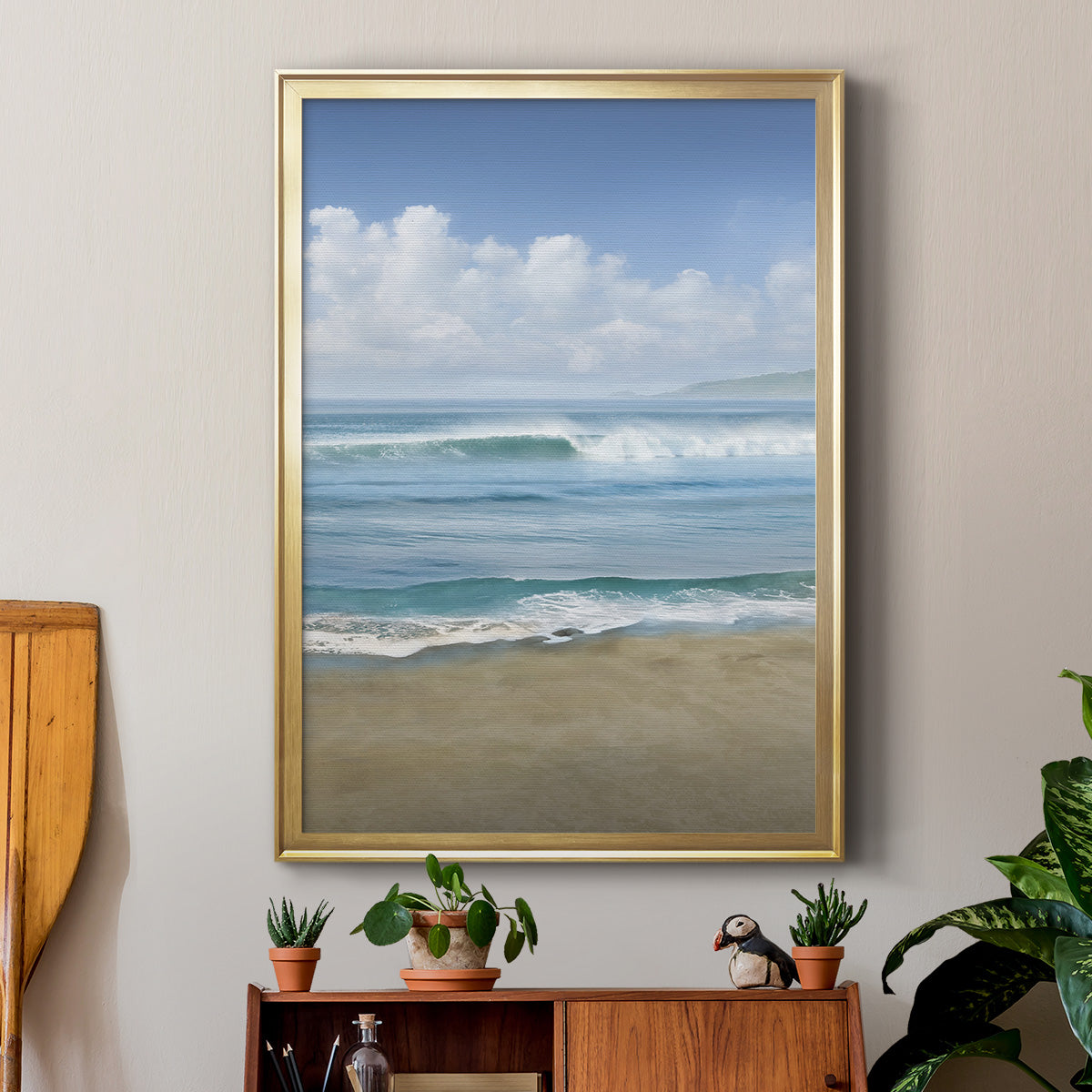 Timeless Waves - Modern Framed Canvas Print