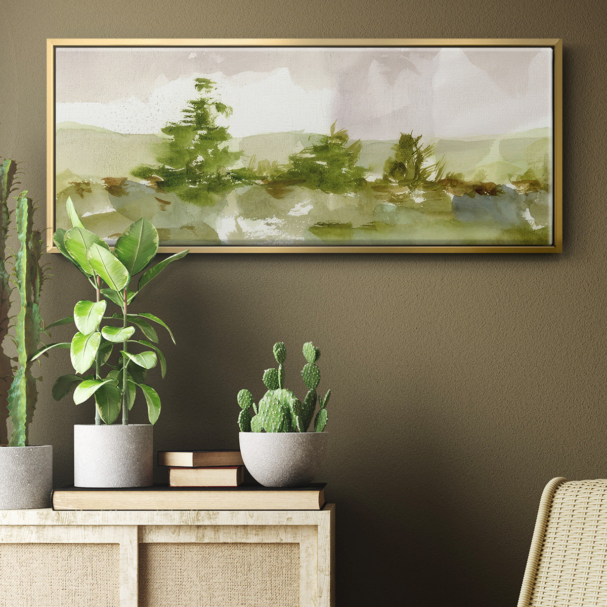 Morning Retreat I - Floater Framed Canvas Print