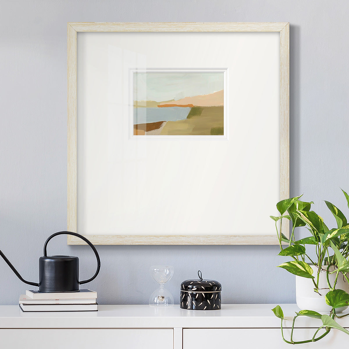 Stacked Landscape I Premium Framed Print Double Matboard