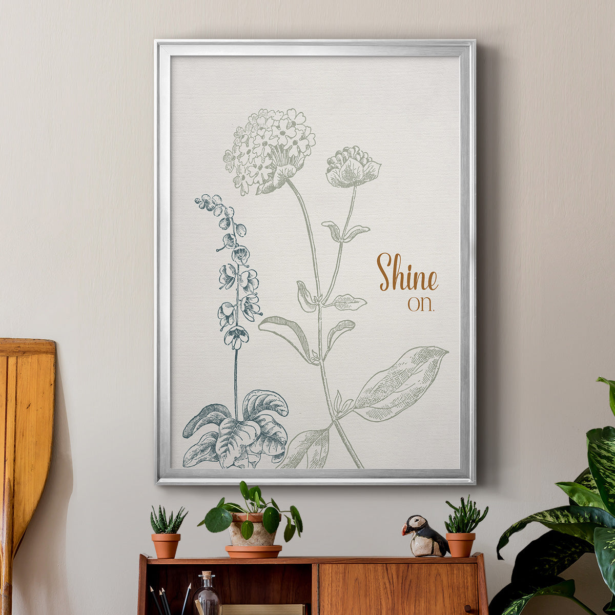 Shine On - Modern Framed Canvas Print