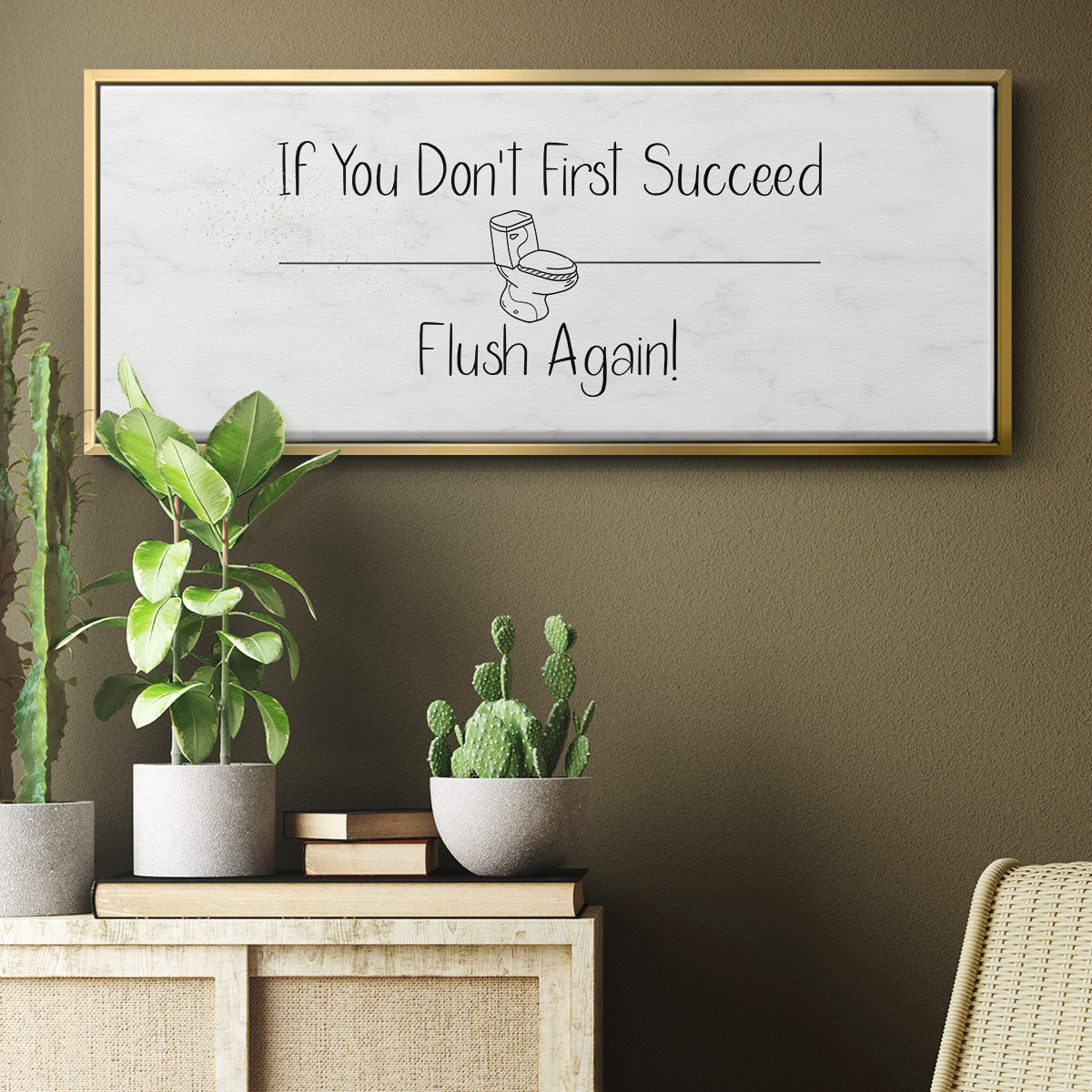 If You Don't ... - Floater Framed Canvas Print