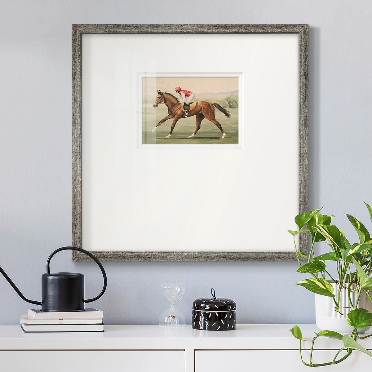 Vintage Equestrian I Premium Framed Print Double Matboard