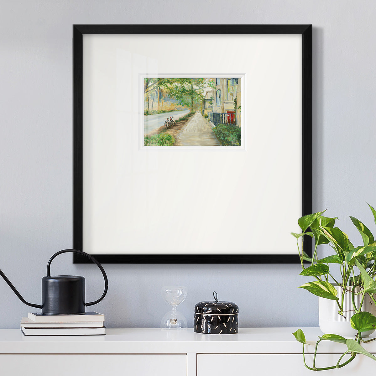 Sunny Side of the Street Premium Framed Print Double Matboard