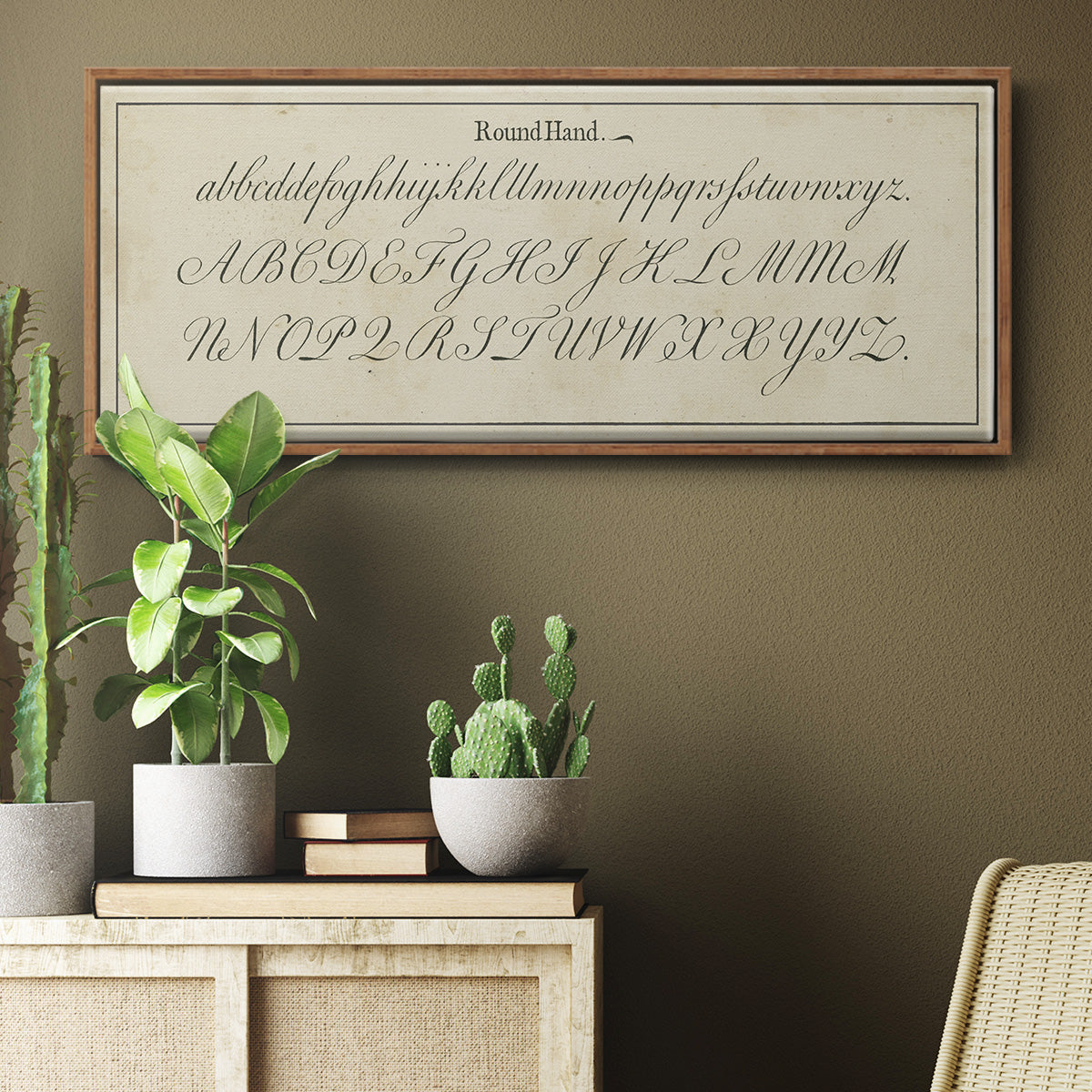 Manuscript Sampler IV - Floater Framed Canvas Print