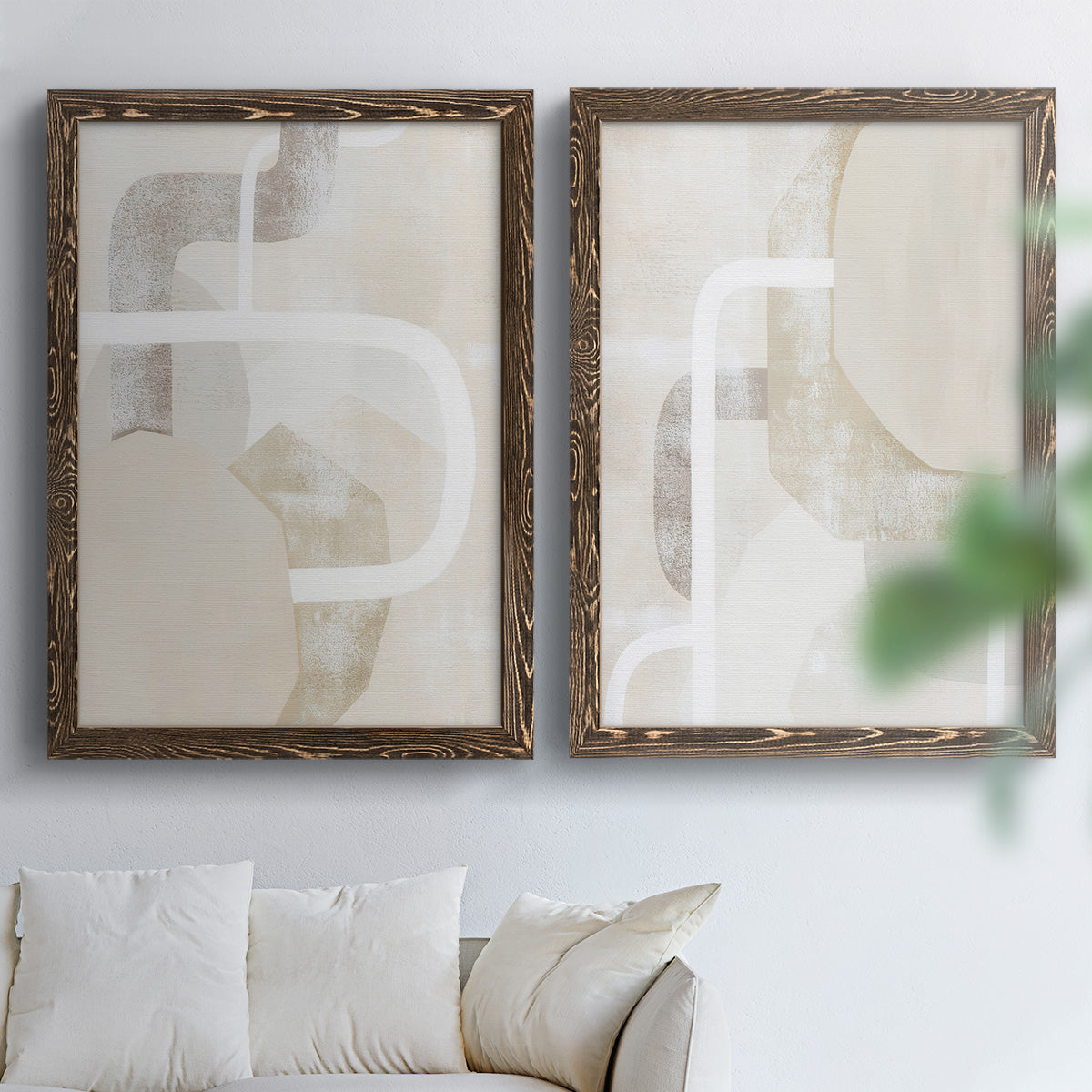 Quiet Affection I - Premium Framed Canvas 2 Piece Set - Ready to Hang