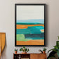 Aqua and Orange I - Modern Framed Canvas Print