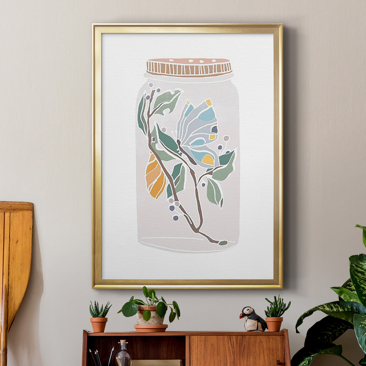 Nature Jar III - Modern Framed Canvas Print