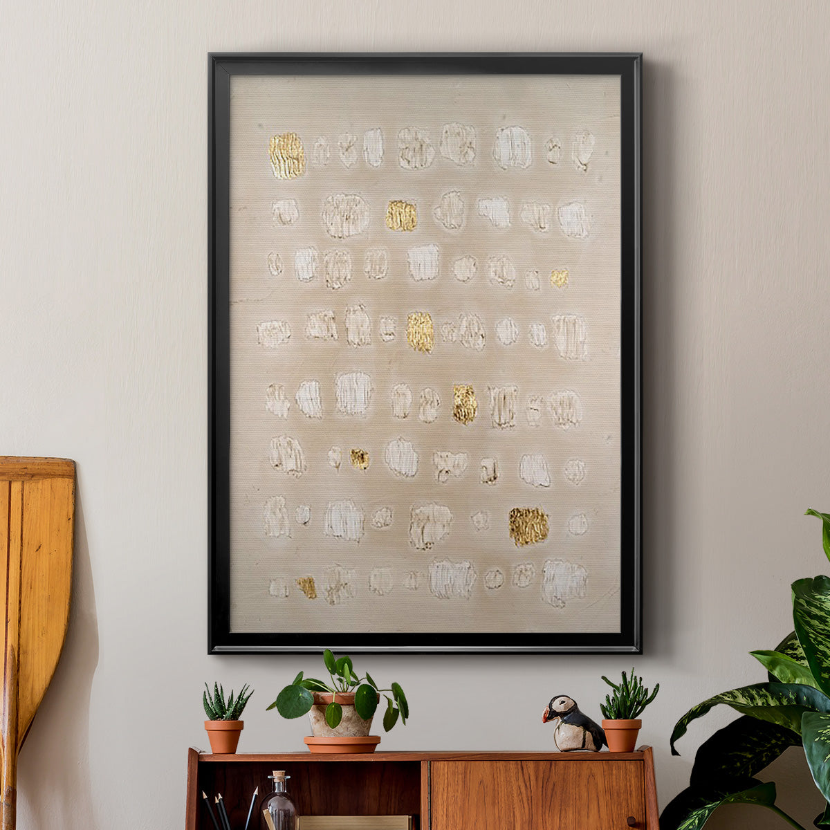 Embellished Cobblestone II - Modern Framed Canvas Print