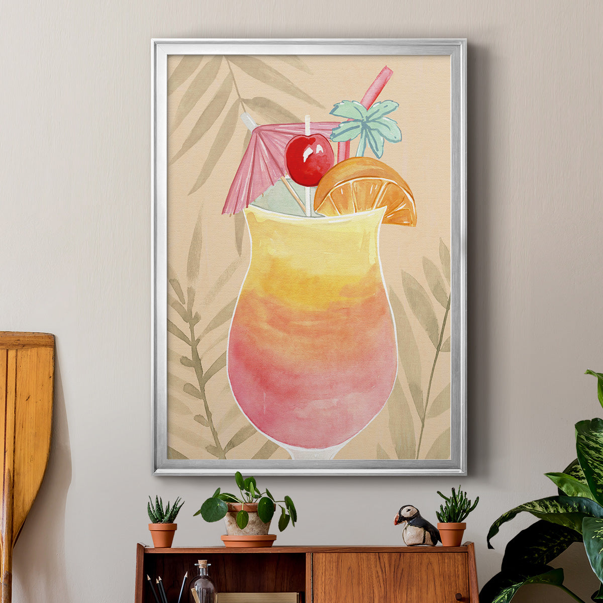Tropical Cocktail IV - Modern Framed Canvas Print