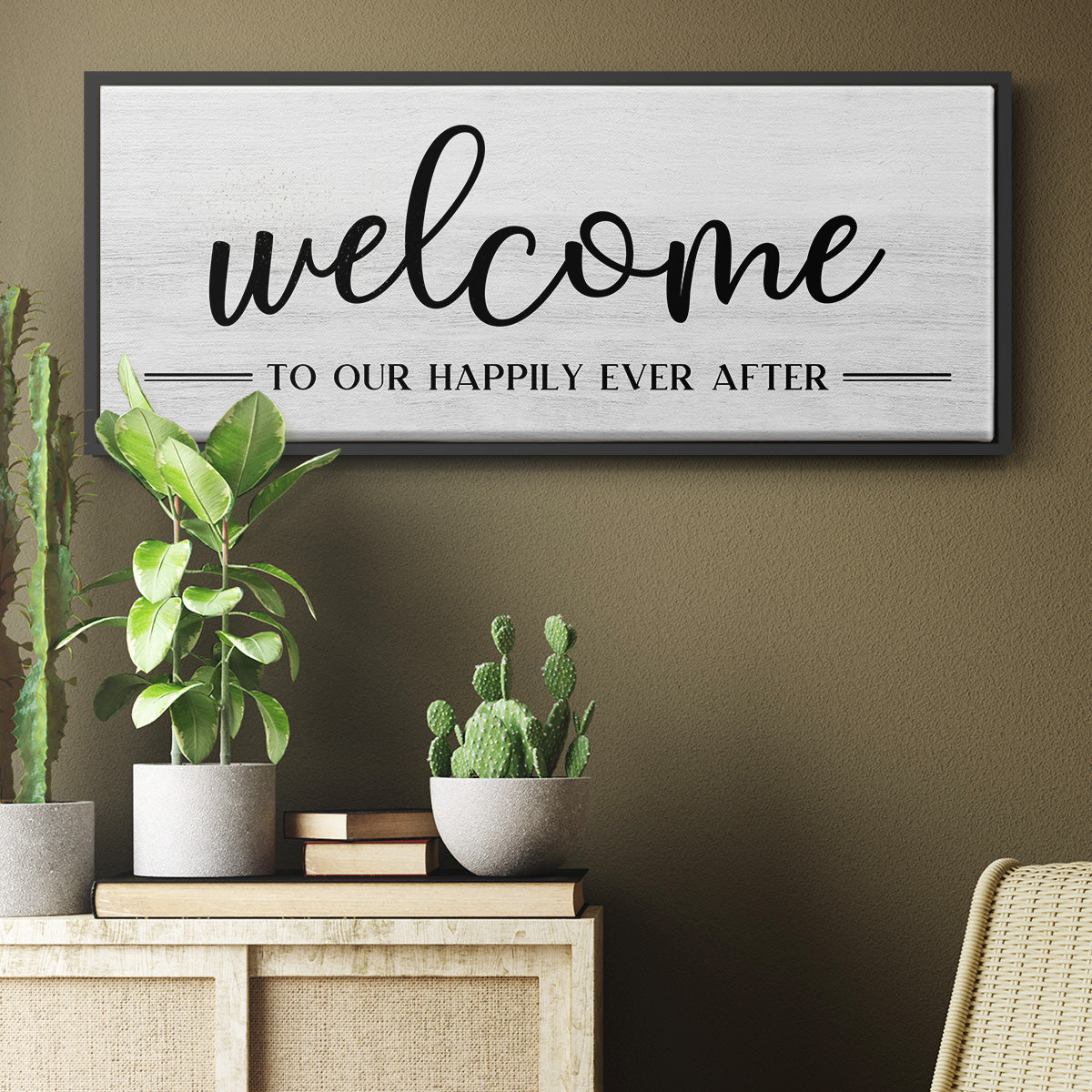 Welcome Ever After - Floater Framed Canvas Print