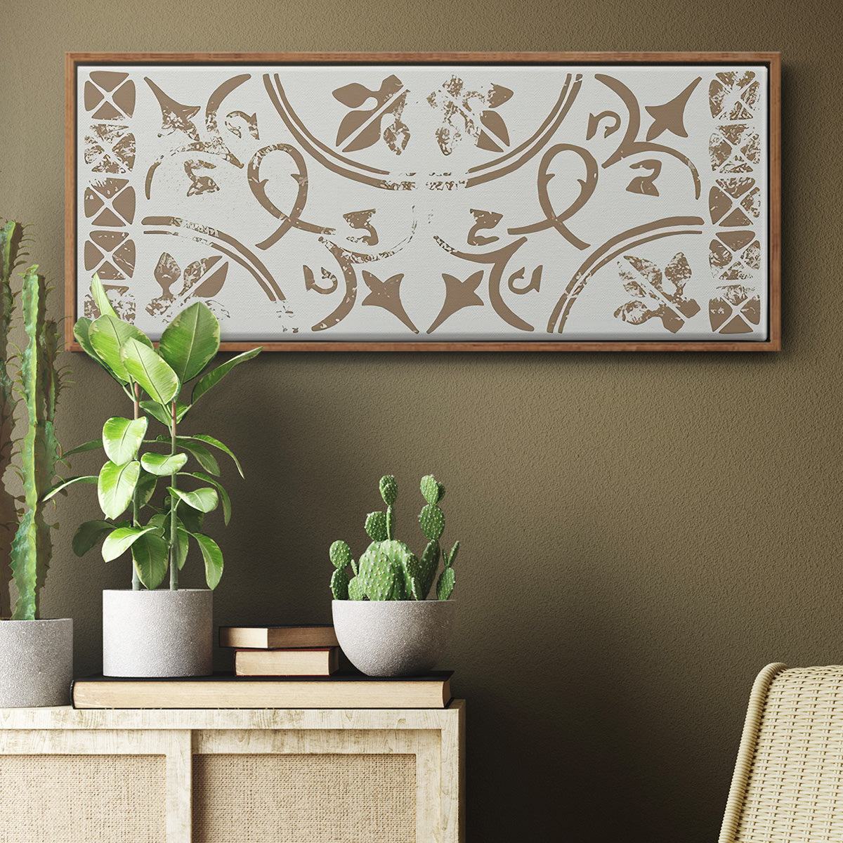 Ceramic Tile Collection D - Floater Framed Canvas Print
