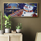 Snow Friends - Floater Framed Canvas Print