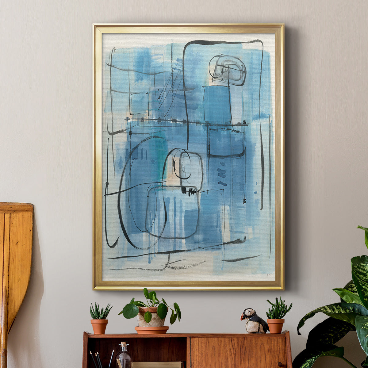 Amalfi Holiday - Modern Framed Canvas Print