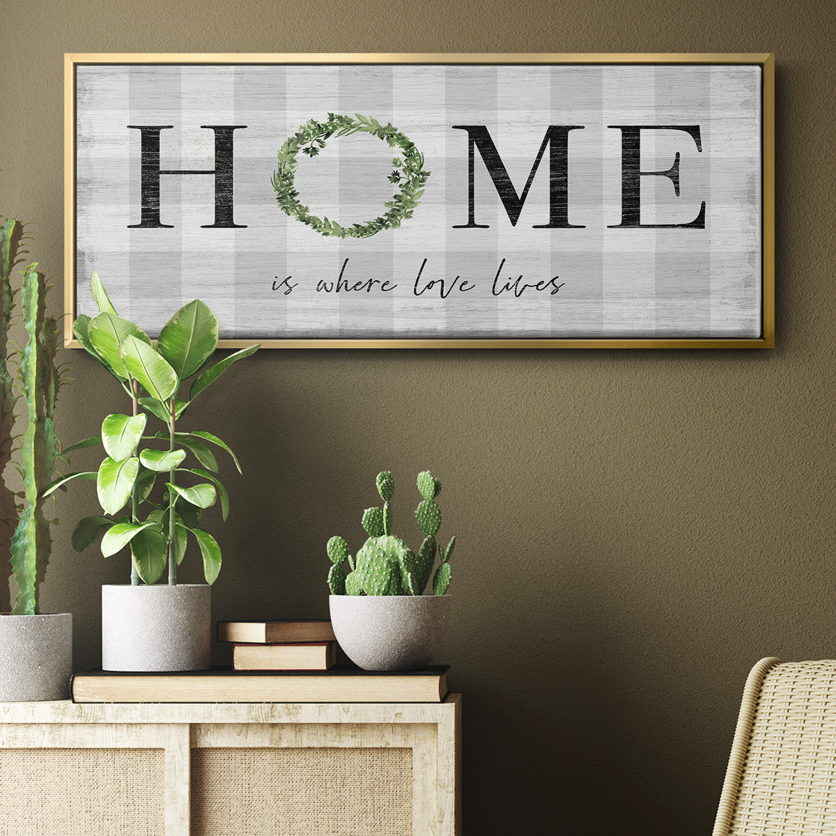 Where Love Lives - Floater Framed Canvas Print