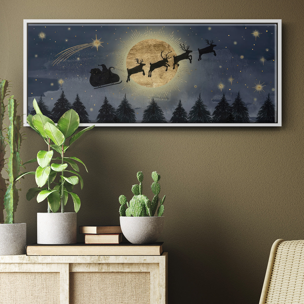 Celestial Christmas Collection D - Floater Framed Canvas Print
